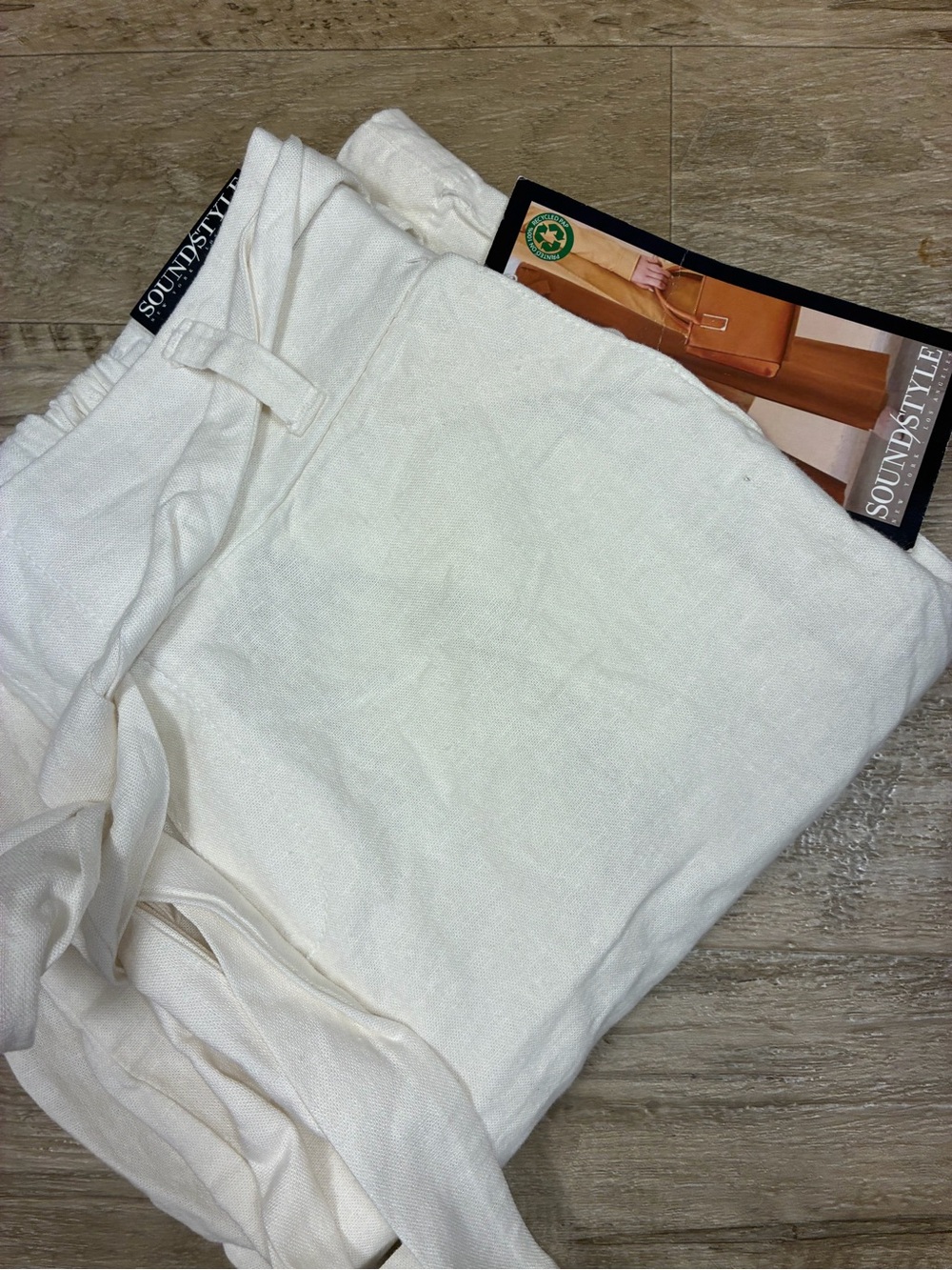 Soundstyle Fifth Avenue Linen Blend High Waisted Wide Leg Pants - Picture 11 of 12